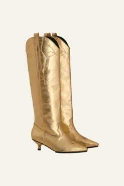 Shoes-Johanna Ortiz Exuberant Spirit Boots In Gold