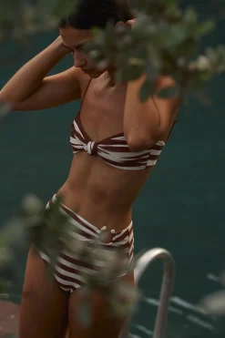 Trending Now-Johanna Ortiz Healing Tools Bikini Top In Ecru & Marsala