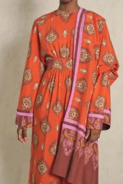 Shawls-Johanna Ortiz India Chintz Shawl In Red