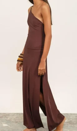 Bottoms-Johanna Ortiz Kikoi Skirt In Wine