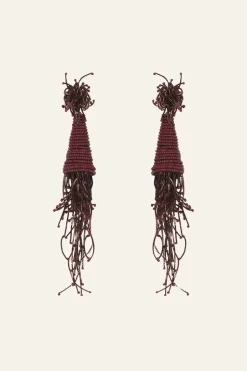 Jewelry-Johanna Ortiz La Boheme Earrings In Dark Burgundy