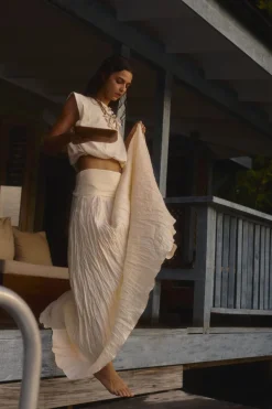 Trending Now-Johanna Ortiz Light And Sound Skirt In Ecru