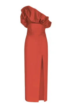Trending Now-Johanna Ortiz Noche Habanera Dress In Red