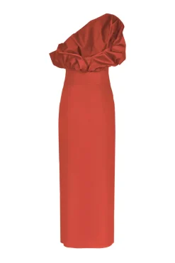 Trending Now-Johanna Ortiz Noche Habanera Dress In Red