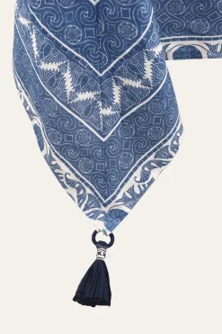 Table Linens-Johanna Ortiz Nuqui Square Tablecloth In Blue