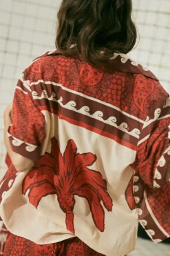 Tops-Johanna Ortiz Paisley Situation Shirt In Red