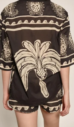 Tops-Johanna Ortiz Paisley Situation Shirt In Black
