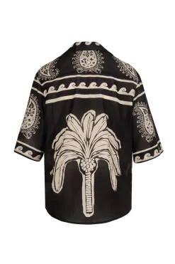 Tops-Johanna Ortiz Paisley Situation Shirt In Black