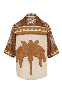 Tops-Johanna Ortiz Paisley Situation Shirt In Brown