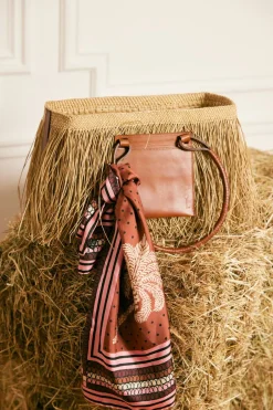 Shawls-Johanna Ortiz Palmas Canas Mini Scarf In Terracotta