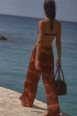 Bottoms-Johanna Ortiz Rapsodia Del Rio Pants In Terracota