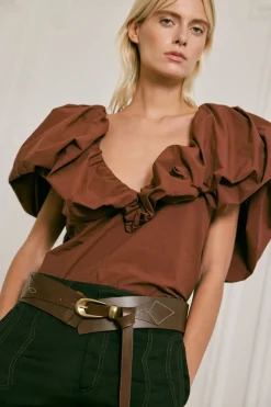 Belts-Johanna Ortiz Rodeo Revelry Belt In Chocolate