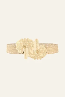 Belts-Johanna Ortiz Rustle Of Palm Trees Belt In Ecru