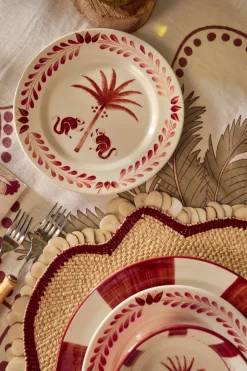 Dinnerware-Johanna Ortiz Saimiri Dessert Plate In Magenta Set Of 2