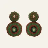 Jewelry-Johanna Ortiz Savage Ornaments Earrings In Deep Green