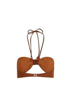 Swimwear-Johanna Ortiz Seafares Bikini Top In Tobacco