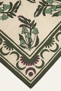 Table Linens-Johanna Ortiz Secret Life Of Funghi Cloth Napkins In Green Set Of 4