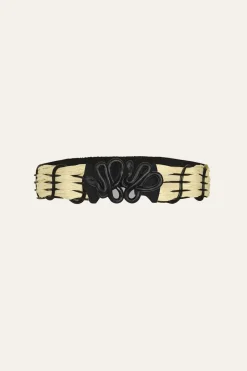 Belts-Johanna Ortiz Spiritual Alignment Belt In Ecru & Black