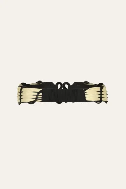 Belts-Johanna Ortiz Spiritual Alignment Belt In Ecru & Black