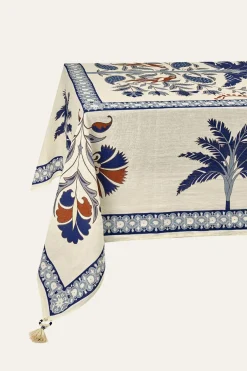 Trending Now-Johanna Ortiz Suzani Amazonico Rectangular Tablecloth In Blue