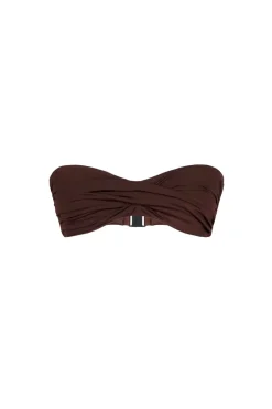 Swimwear-Johanna Ortiz Tangarana Bikini Top In Chocolate