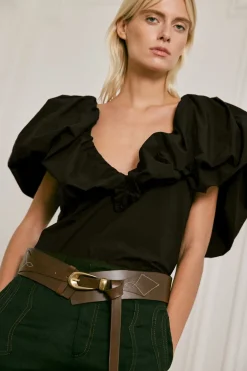 Tops-Johanna Ortiz Vientos Salvajes Top In Black