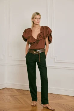 Tops-Johanna Ortiz Vientos Salvajes Top In Chocolate