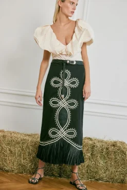 Tops-Johanna Ortiz Vientos Salvajes Top In Ecru