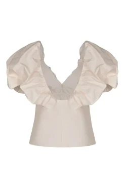 Tops-Johanna Ortiz Vientos Salvajes Top In Ecru