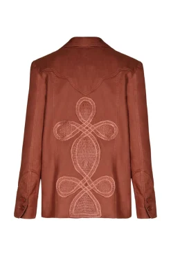 Outerwear-Johanna Ortiz Vision Quest Blazer In Terracota
